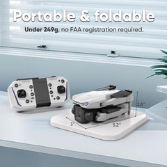 Naseto foldable drone is travel-friendly with two batteries included.