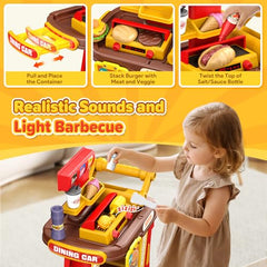 Nasominako kids kitchen apron and chef hat set completes outfit for pretend cooking scenes