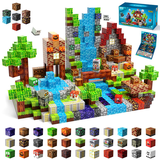 nasominako magnetic blocks 150pcs set for imaginative play and STEM exploration.