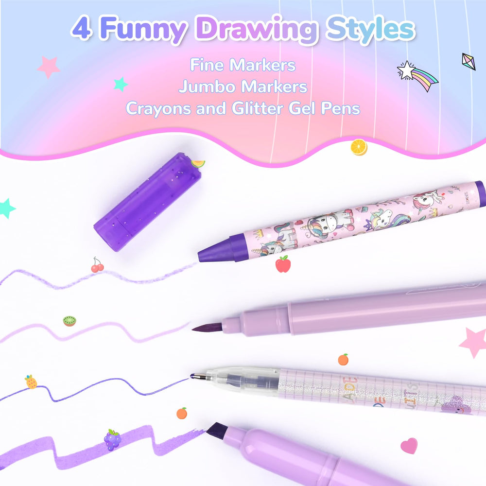 nasominako unicorn crayons deliver smooth color on paper for kids
