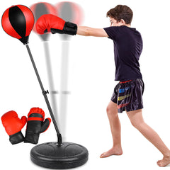 NATGGZ height-adjustable punching bag stand ready for kids' boxing practice