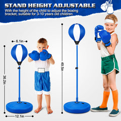 Natggz punching bag height-adjustable stand grows with children for years of active fun.