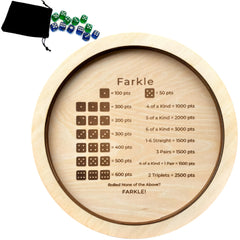 NatldGs Farkle dice tray top view for organized gameplay and quick setup.