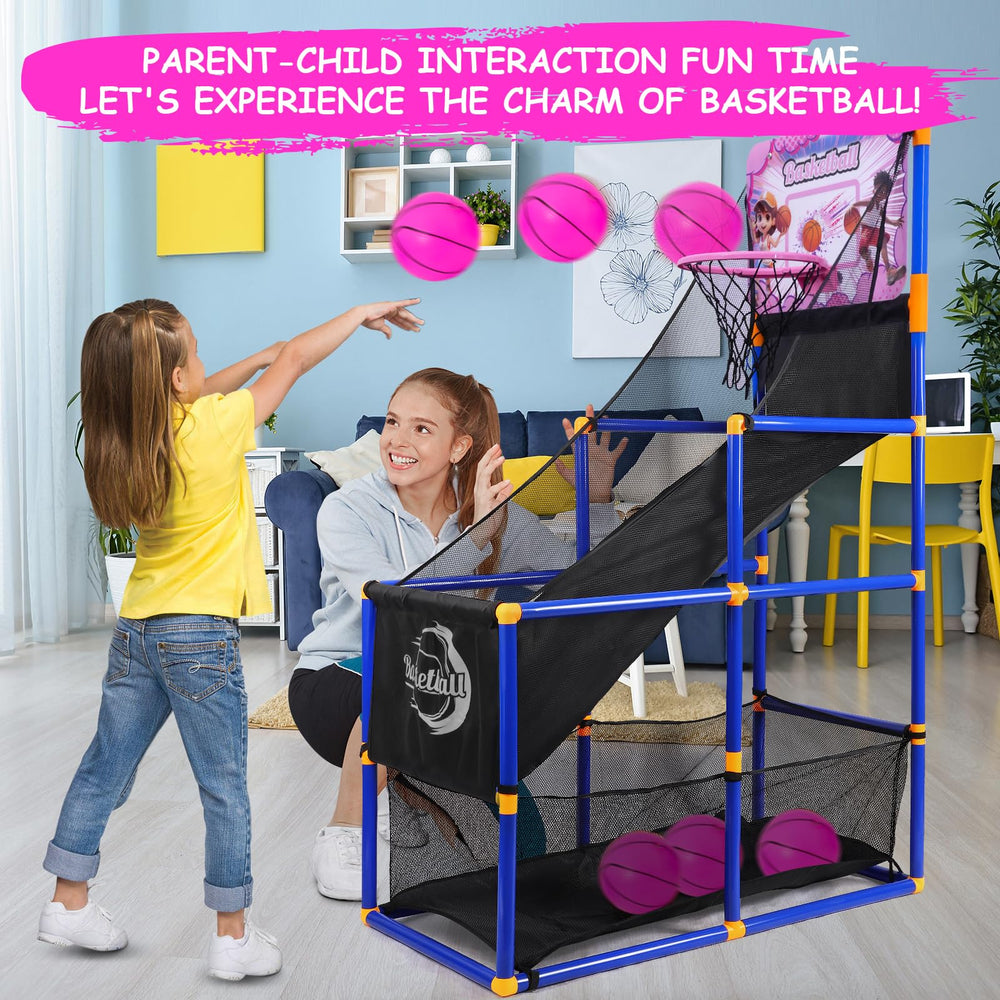 Nattork Arcade Basketball Compact storage design keeps spaces tidy after use