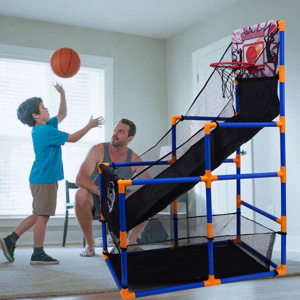 Nattork indoor outdoor basketball hoop fits living rooms, yards, and parks.
