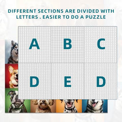 Nattork colorful dogs puzzle highlighting detailed artwork