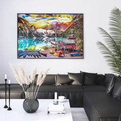 Nattork 2000-piece puzzle finish becomes a striking wall art display.