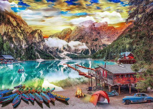 Nattork lakeside view 2000-piece puzzle, a relaxing family pastime.