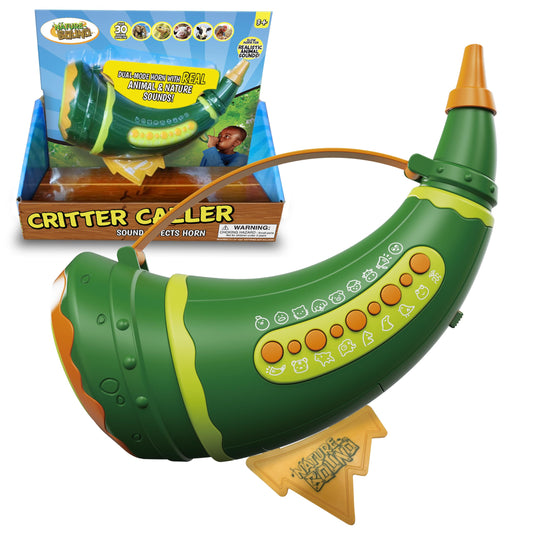 Nature Bound Critter Caller horn front view for immersive outdoor play and animal sounds.