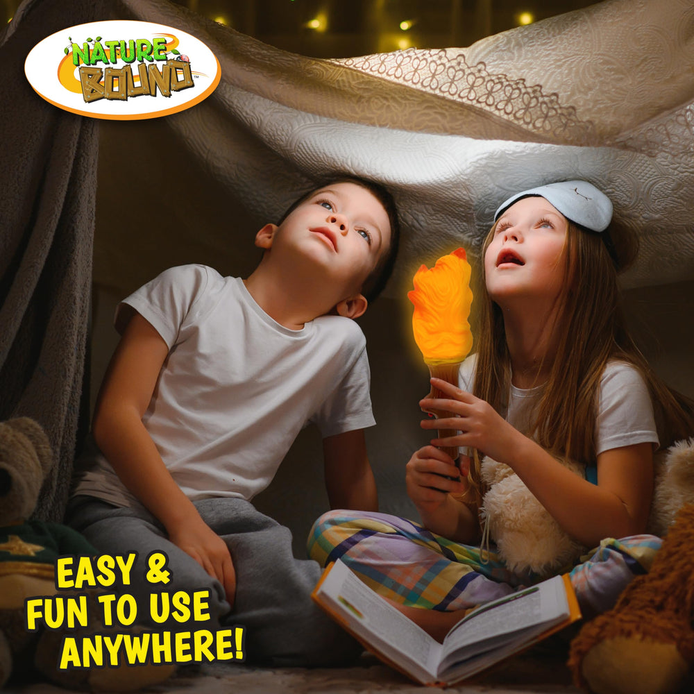 Nature Bound Explorer Torch batteries included for immediate, mess-free play.