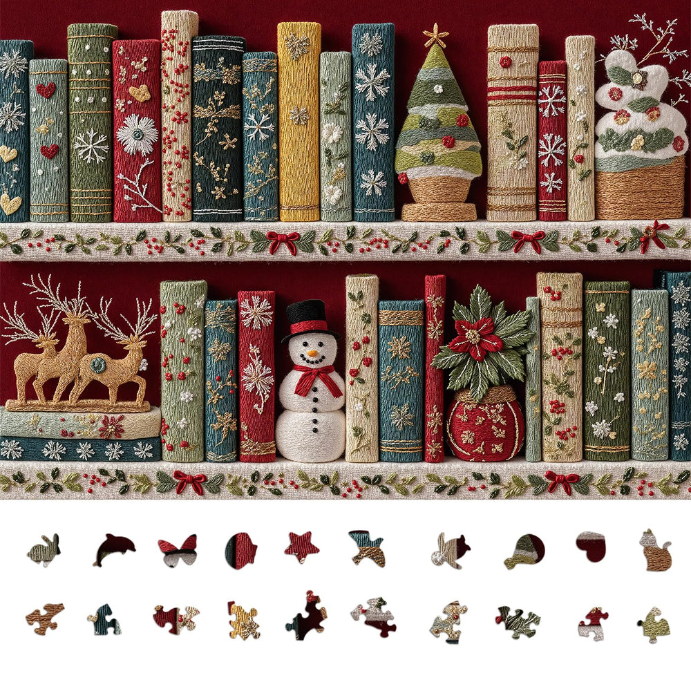 Naturelish Holiday Puzzle embroidery cover invites a calming, immersive pastime.