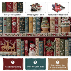 Naturelish Holiday Puzzle embroidery-pattern artwork sparks creativity during family nights.
