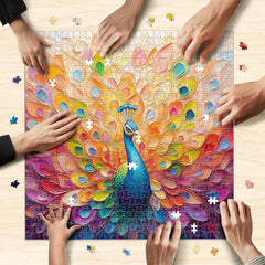 Naturelish Peacock Artwork 1000-pieces reveals vibrant colors and visual depth