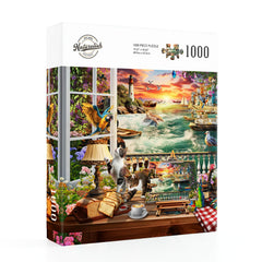 Naturelish Seaview Window Puzzle backside guide helps beginners sort confidently.
