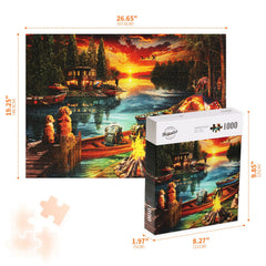 Naturelish serene waterfront background, a calming image for decorative display.
