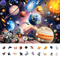 Naturelish Space Explorer puzzle astronaut glow image for immersive night-time solving.