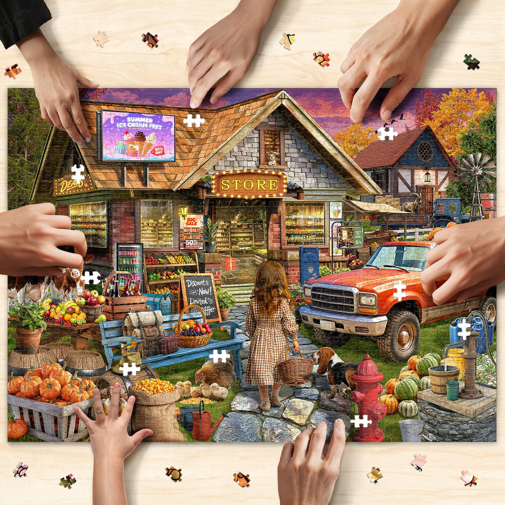 Eco-friendly Naturelish paper packaging for the Town Store puzzle