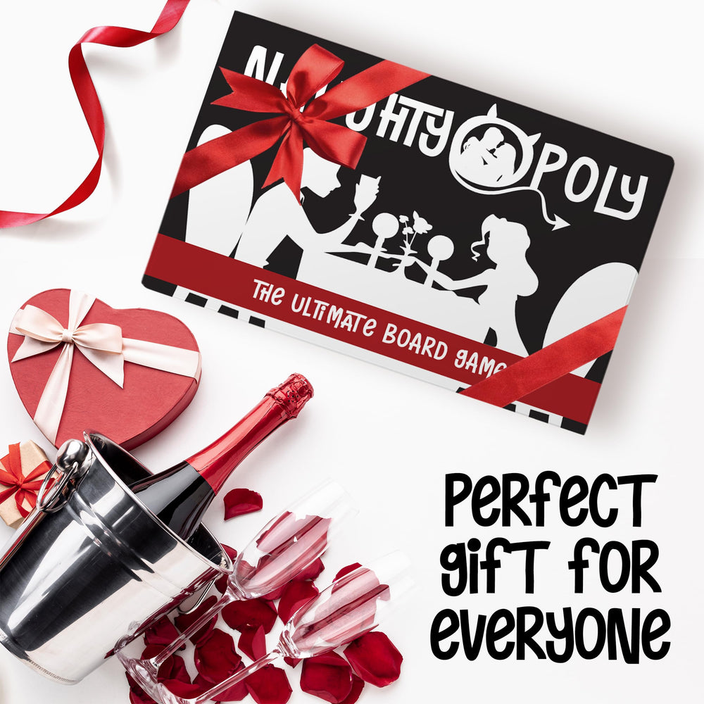 Naughtyopoly portable box ready to travel for date nights and getaways.