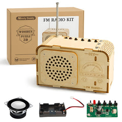 Nautydaddy radio-building-kit assembly encourages hands-on engineering and problem solving.