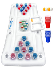 NAYUNA Floaty with Cooler and 20 Cups on a sunny pool, ideal for social pool parties