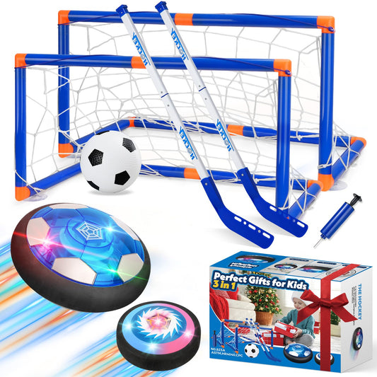 Nazano 3-in-1 hover soccer ball with LED lighting for night play.