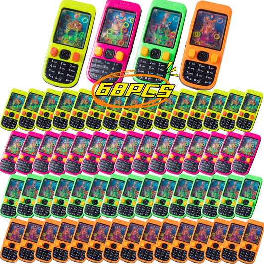 Nbguigdstr 68-pcs water ring game set, durable handheld play for kids in bright colors.