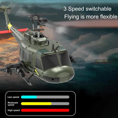 NBJIALIN RC ERA C032 Huey rotor blades for smooth control during aerobatic maneuvers.