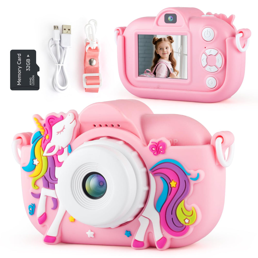 NBKLS Kids Camera front view shows easy-to-use design for little photographers.