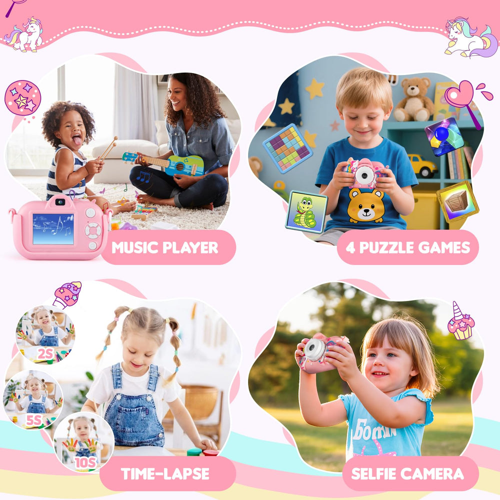 NBKLS Kids Camera with case protects the toy during playtime and outings.