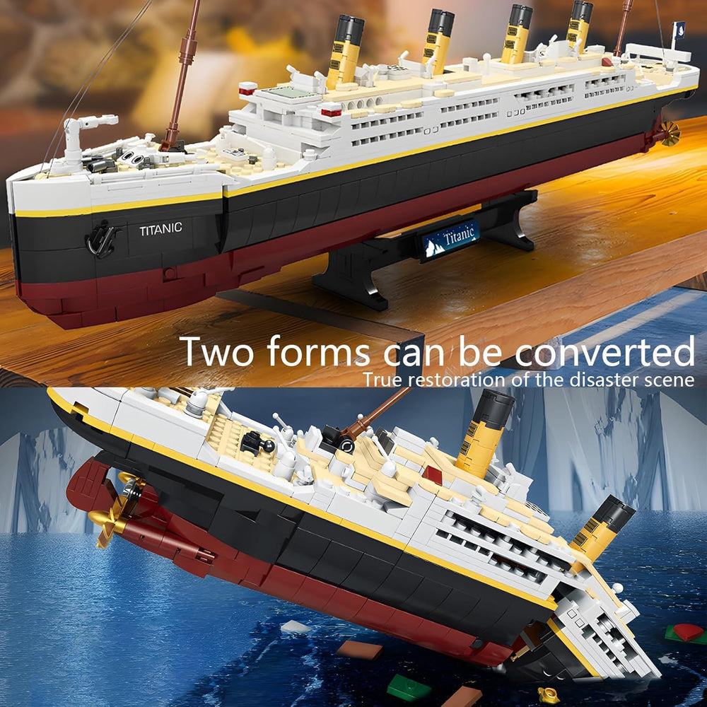 NDZUI Titanic ship model kit with 2022 pieces supports hands-on creativity