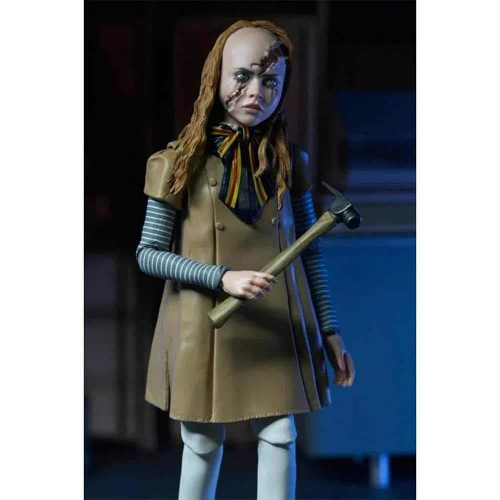 NECA M3GAN robot head with swappable faceplates for versatile looks