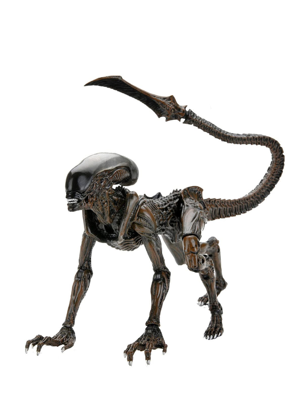 NECA Runner Alien tail detail demonstrates bendable tail for posing