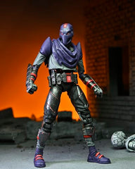 NECA TMNT Last Ronin Foot Bot articulated pose enables dynamic action poses.