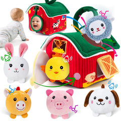 NECTAR BABY farm barn toy set with plush animals for engaging, on-the-go play