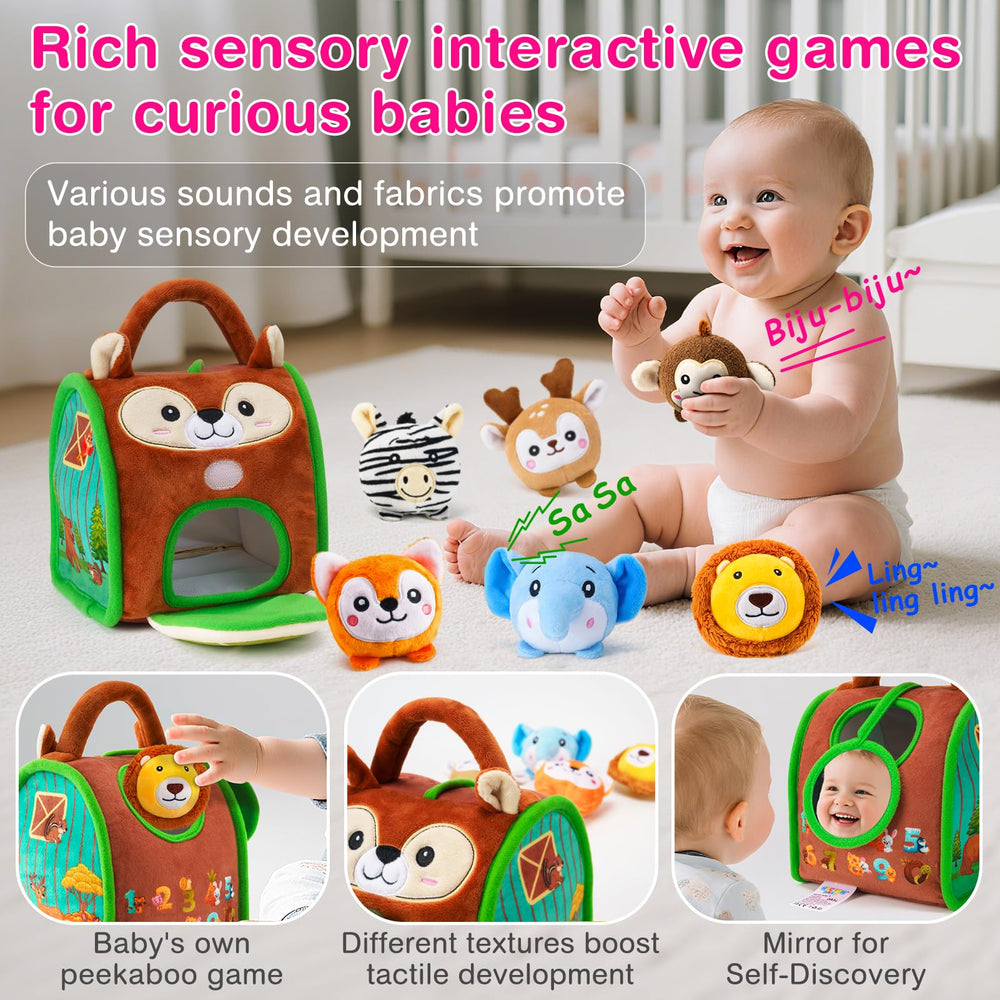NECTAR BABY zebra plush with crinkle texture sparks curiosity during playtime