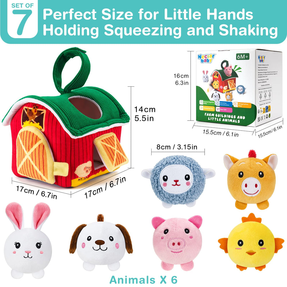 NECTAR BABY rabbit plush animal supports secure grasp and motor skills