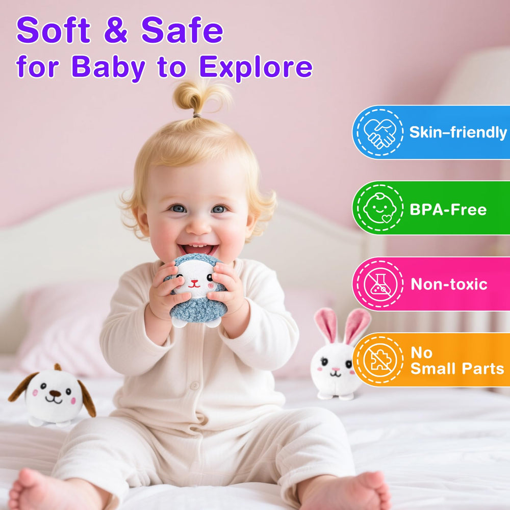 NECTAR BABY rabbit plush supports tactile play and motor skill development