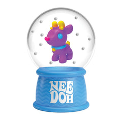 Needoh NeeDoh Squishmas globe reveals inside snowflakes during play