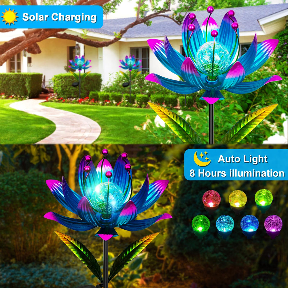 NEFELIBATE wind spinner leaves-pole-assembly offers secure outdoor setup
