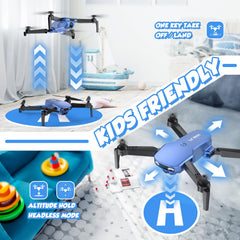 NEHEME drone with four propeller guards for safer beginners' flights