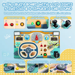 Neikko Busy Board gear shift invites tactile learning and problem solving.