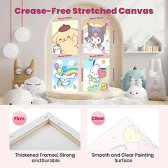 Nekpiahu wooden easel included for upright painting display
