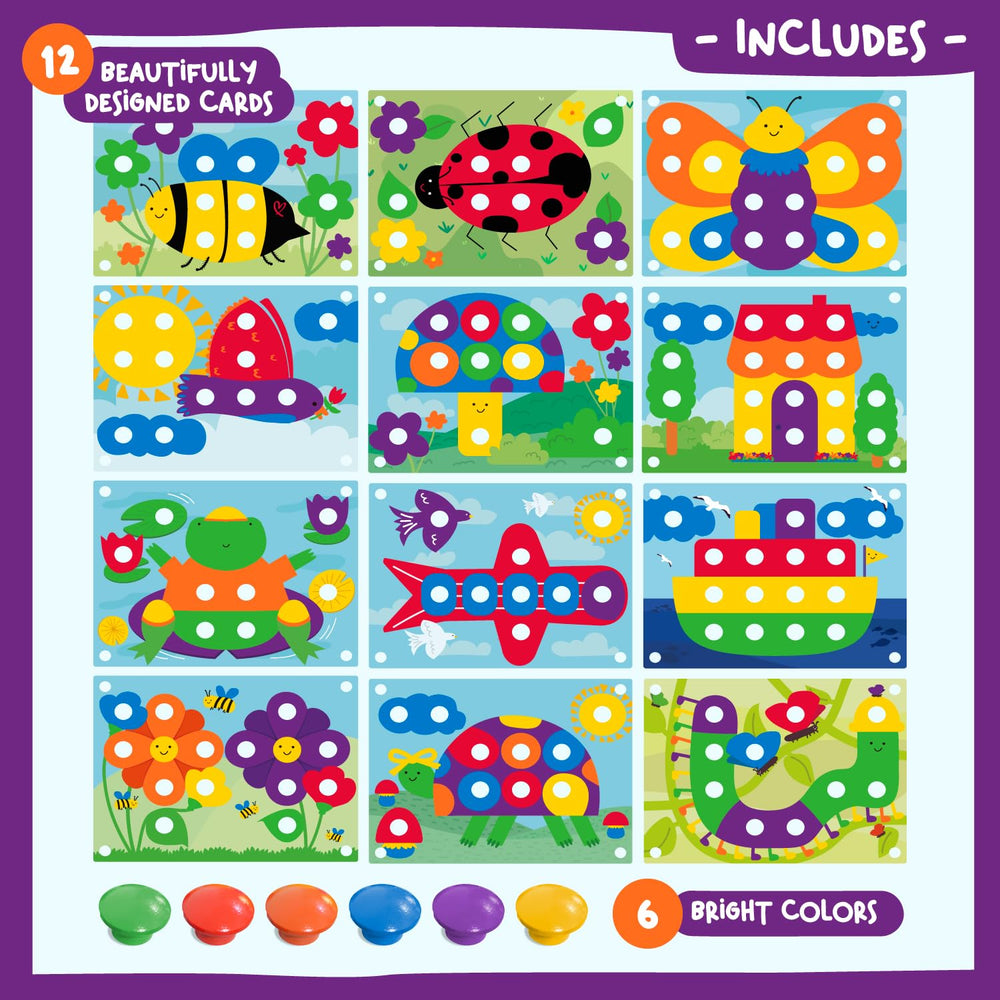 Nene Toys wooden buttons for the game improve hand-eye coordination during play.