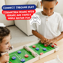 Nene Toys Sling Goal soccer-inspired graphics for kid-friendly play.