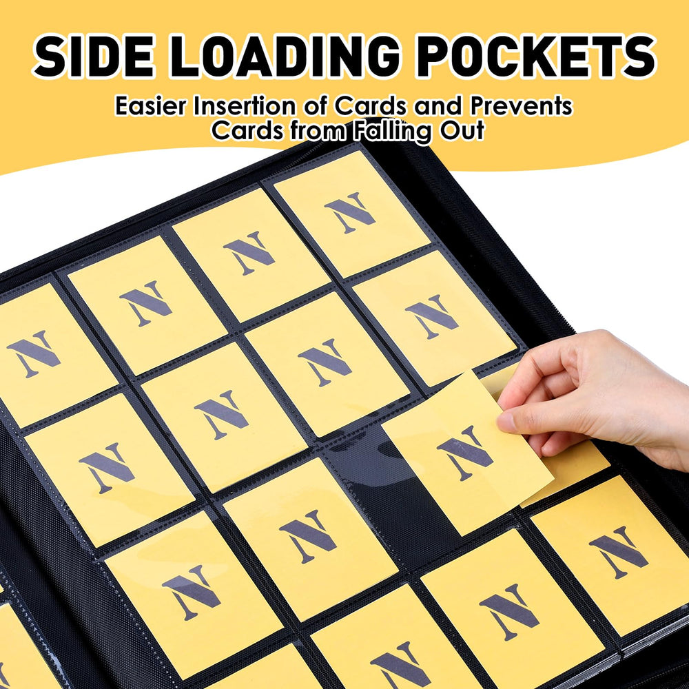 NEOACT 16-pocket binder capacity illustration up to 1280 cards