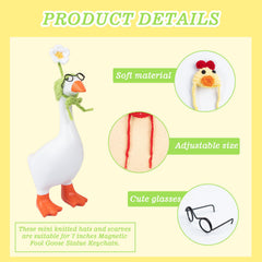 Neowedding desk goose with strawberry hat creates colorful, cheerful desk accents