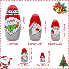 NEPOG wooden Santa dolls handmade add warmth to holiday decor.