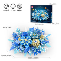 NERCISU blue flowers bouquet wall-mount-07 demonstrates compact wall art for spaces.