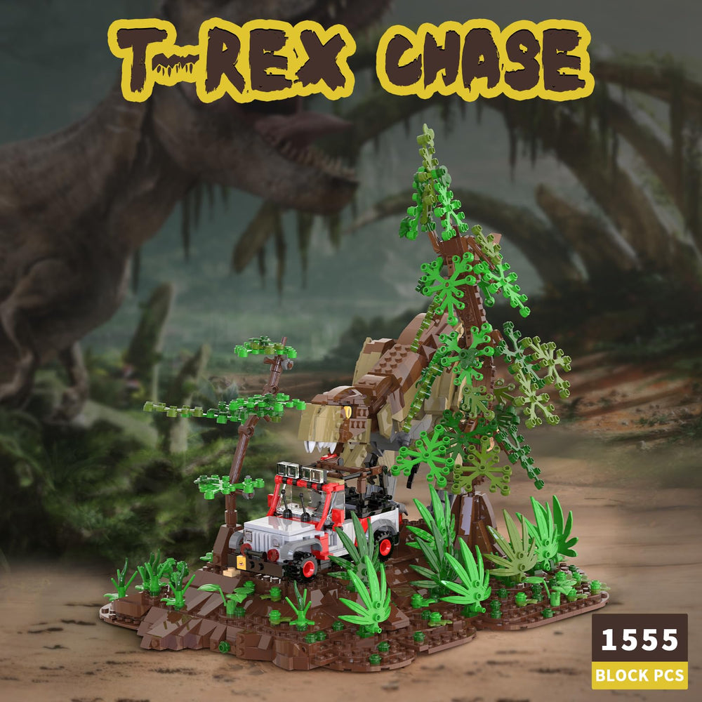 NERCISU Dinosaur Park World T-Rex pose with movable joints for lifelike action.