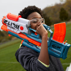 Nerf Elite 2.0 Motoblitz battery compartment powers the motor.